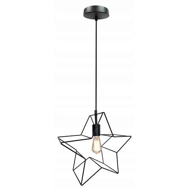 Závěsná lampa černá drátěná hvězda moderní nad stůl Candellux