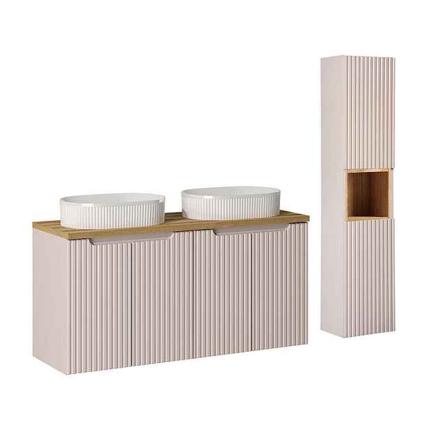 Petits-meubles KOUPELNOVÝ NÁBYTEK 120cm Riva 2er-Set Kašmír