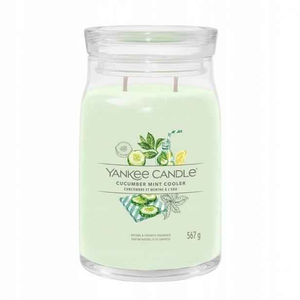 Yankee Candle Velká vonná svíčka Signature Cucumber Mint Cooler 567 g