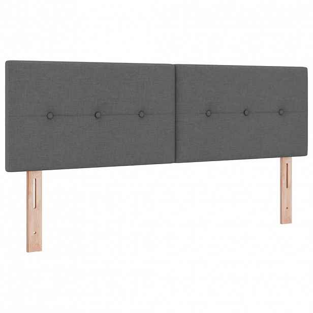 vidaXL Výškově nastavitelné čelo postele Tmavě šedá 160 cm textil