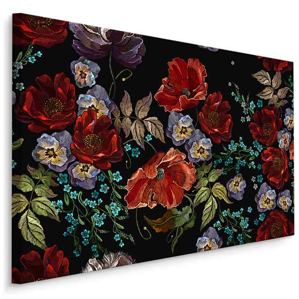 Plátno Krásné Barevné Květiny S Máky II. Varianta: 70x50