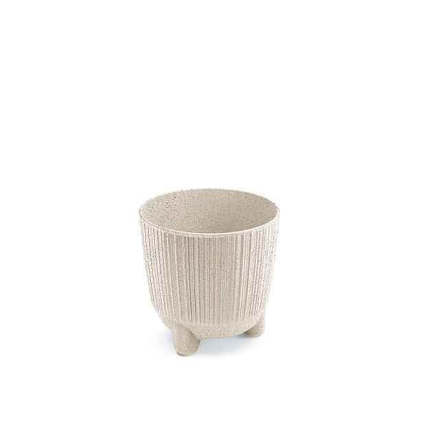 Prosperplast Květináč RYFOS N ECO WOOD ECO bílý matný, varianta 12,6 cm