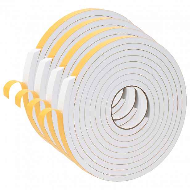 vidaXL Samolepicí pěnová páska 4 ks Bílá 15mm x 5m Pěna CR