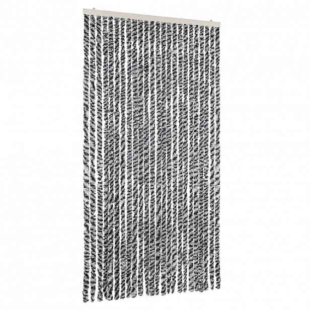 vidaXL Závěs proti hmyzu černý a bílý 100 x 220 cm žinylka