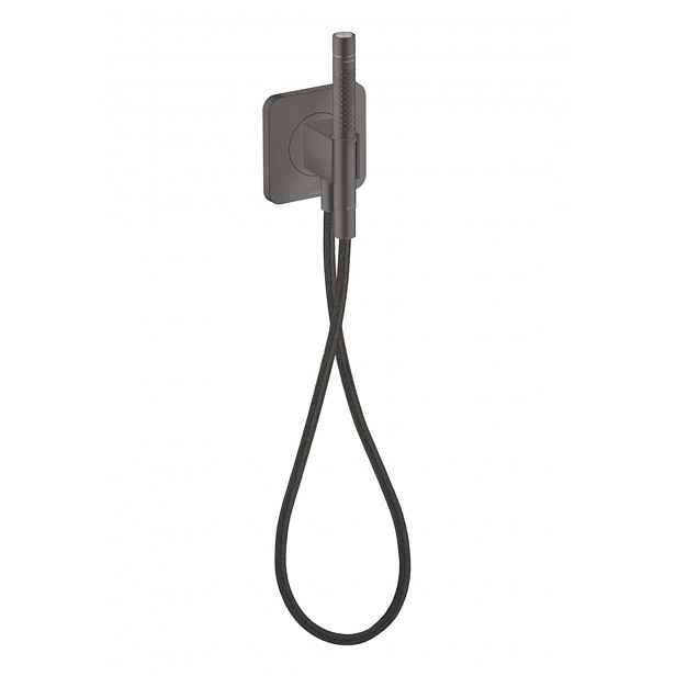 Axor Citterio C - Set sprchové hlavice, kolínka a hadice, 2 proudy, kartáčovaný černý chrom 49626340