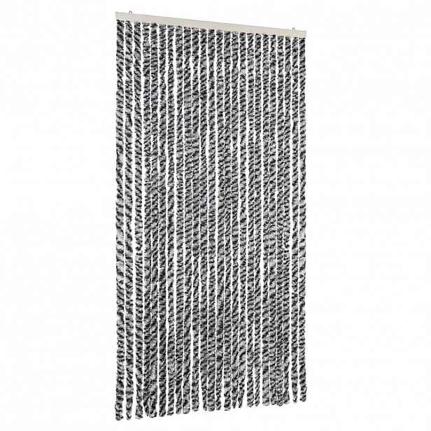 vidaXL Závěs proti hmyzu černý a bílý 100 x 230 cm žinylka