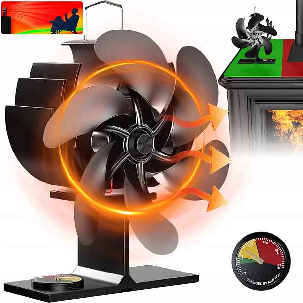 Krbový Ventilátor Termoelektrický Větráček Napájený Teplem Turbína