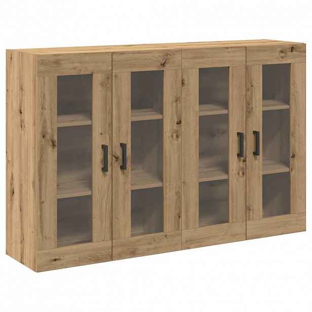 vidaXL Nástěnné skříně 2 ks Artisanový dub 69,5 x 34 x 90 cm