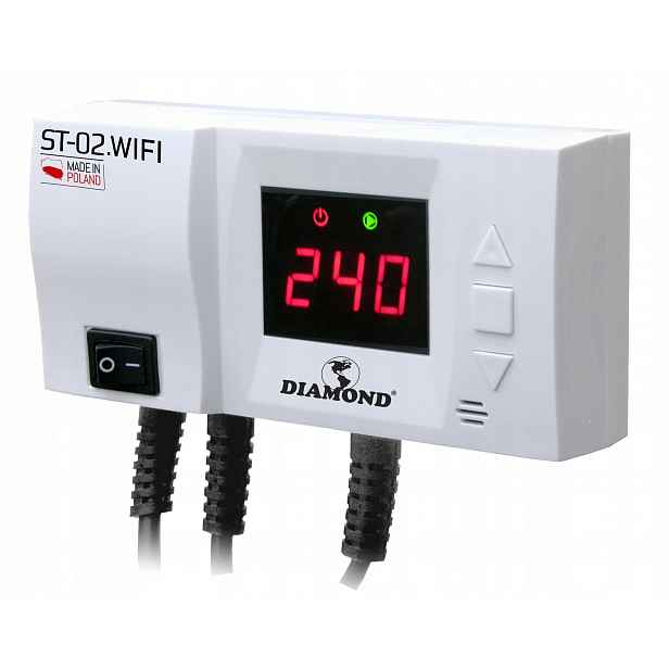 Regulátor regulátoru čerpadla C.o. Led pro kotlová kamna ST-02 Wifi Diamond