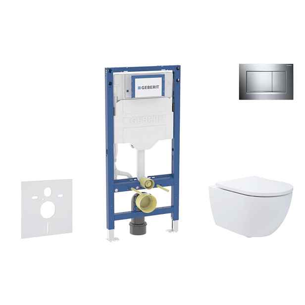 SANITINO - Set předstěnové instalace, klozetu Oudee a sedátka softclose, tlačítko Sigma20, chrom SANI11CA1176