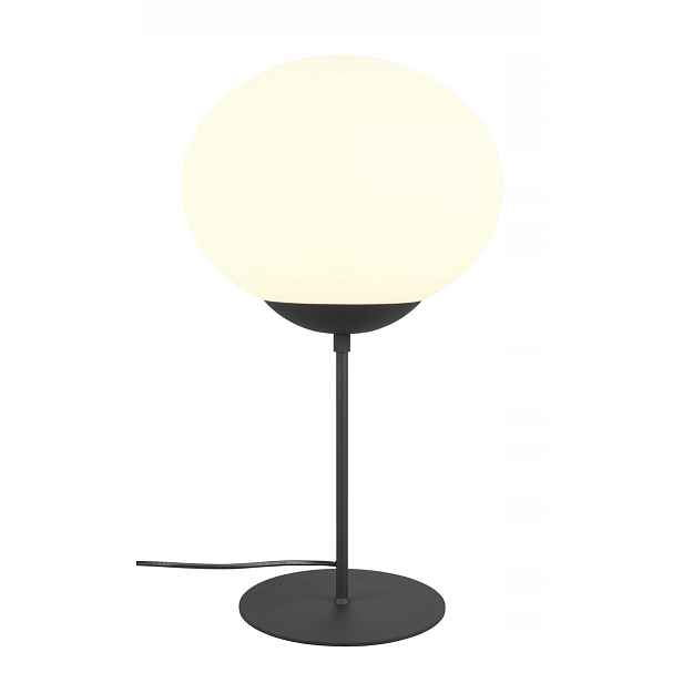 Minimalistická stolní lampa černá matná bílá koule E27 15W Trio