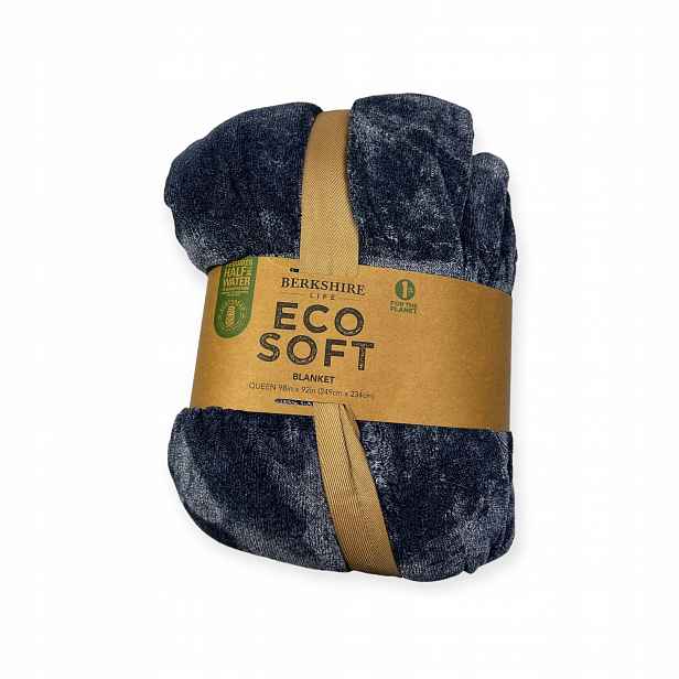 Měkká teplá modrá deka Eco Soft