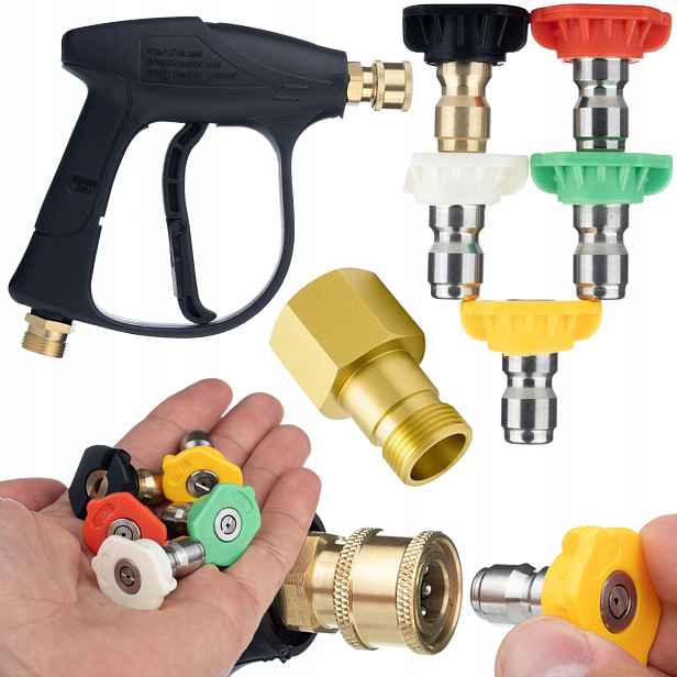 Sada Pistolí A 5 Trysek Adaptér Easylock M22 4350PSI 300BAR Pro Karcher