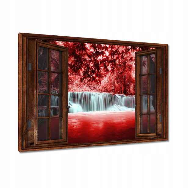 Obrazy 120x80 Červený vodopád Kaskáda