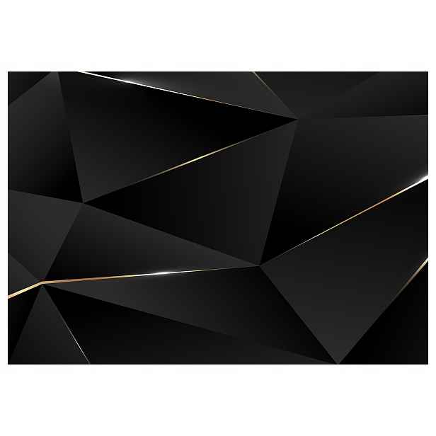 Fototapeta Geometrický minimalismus černo-zlatý luxus 208x146 lepidlo