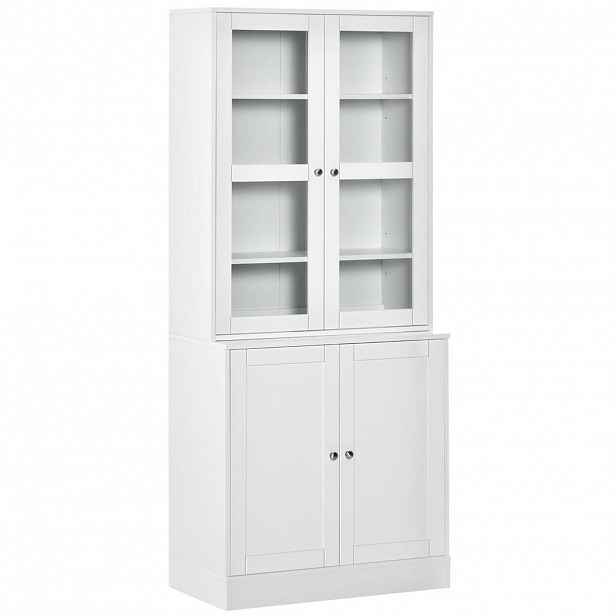 HOMCOM KNIHOVNA se 4 policemi 76Lx40Bx178,5Hcm, bílá