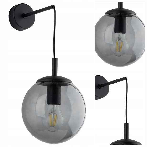 Nástěnná lampa Esme černá harmonické světlo na chodbě Tk Lighting