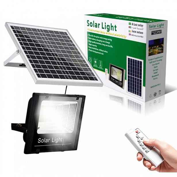 Solární Zahradní Lampa Samostatný Panel Dálkový Ovladač 150W 20092 Výprodej