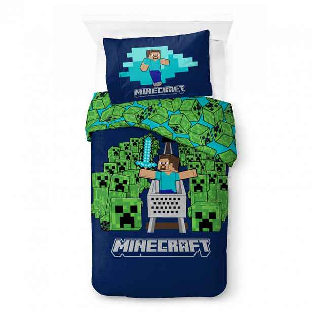 TEMU Povlečení Minecraft Game Over , 140×200 cm, 70×90 cm