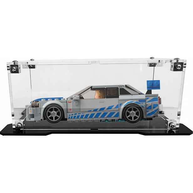 Vitrína s černou základnou pro sadu Lego 76917 Nissan Skyline Gt-r