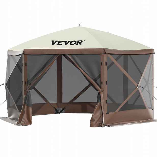 Zahradní pavilon stan hnědý 3,05x3,05 m moskytiéra Oxford 300D 1500 mm