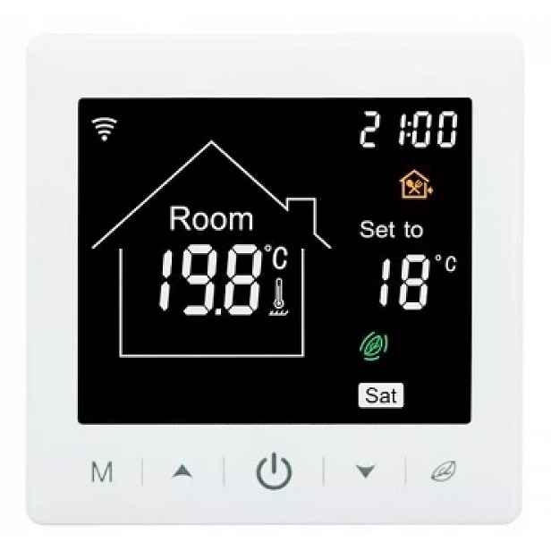 Termostat Pro Podlahové Vytápění Topné Rohože Wifi Tuya LCD 16A Smart