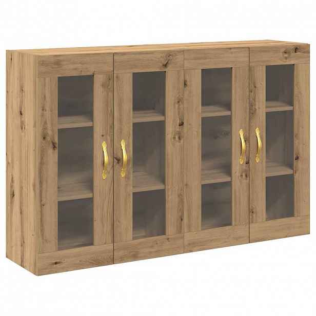 vidaXL Nástěnné skříně 2 ks Artisanový dub 69,5 x 34 x 90 cm
