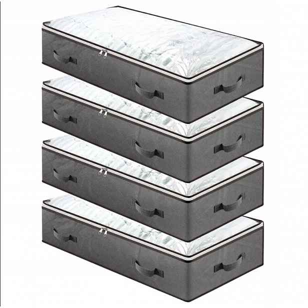 4X Taška Pod Postel Pro Ukládání Oblečení, Boxy, Organizér, Nádoby 90 L