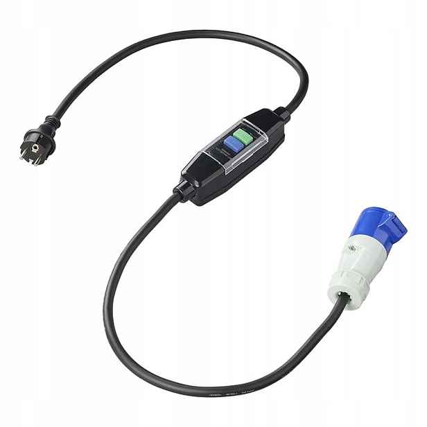 Adaptérový kabel 150 cm 3x 2,5 mm² ze Schuko na Cee proudový spínač