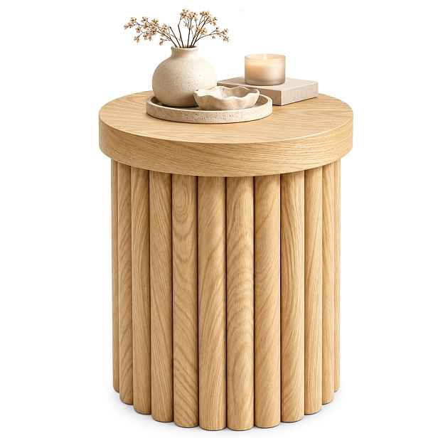 Ak furniture Konferenční stolek Tino 40 cm dub přírodní