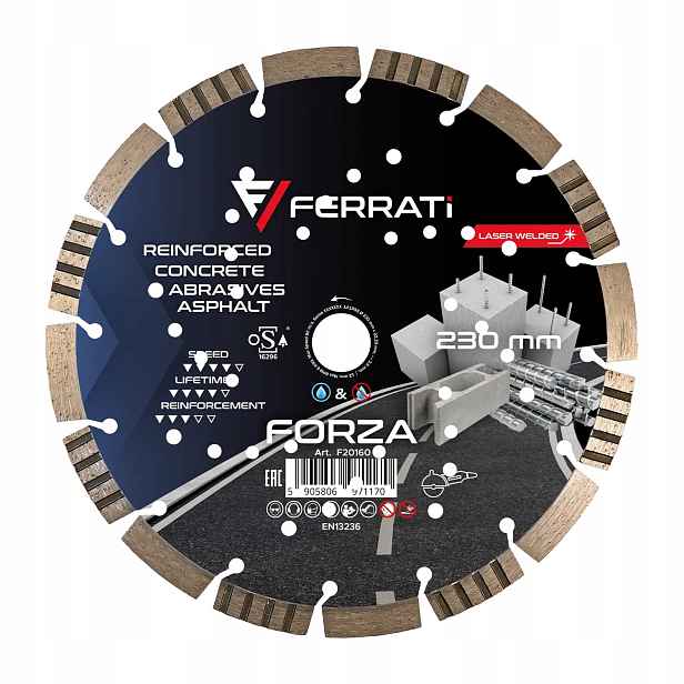 Diamantový kotouč pro řezání Ferrati Forza 230 mm betonu