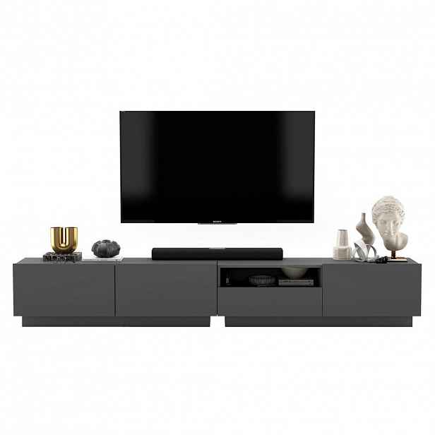 Meble Lindner SADA 2 TV stolků Enjoy Dub Artisan 240 cm se zásuvkou a soklem