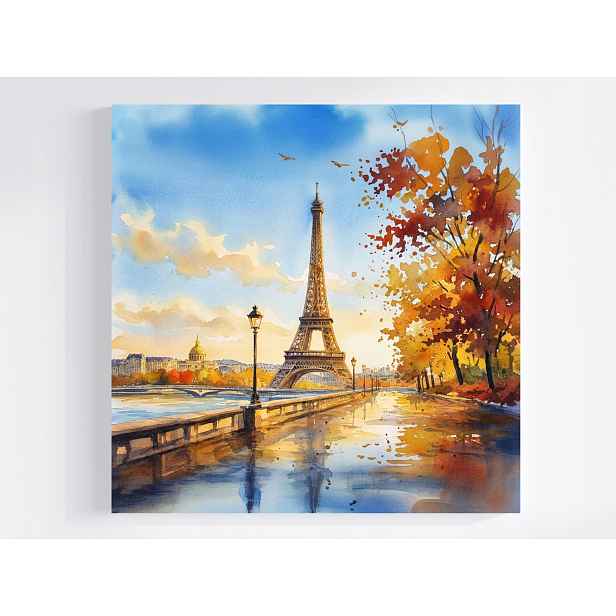 Obraz Na Plátně Canvas Francie Paříž Eiffelova Věž Sekaná Promenáda 50x50