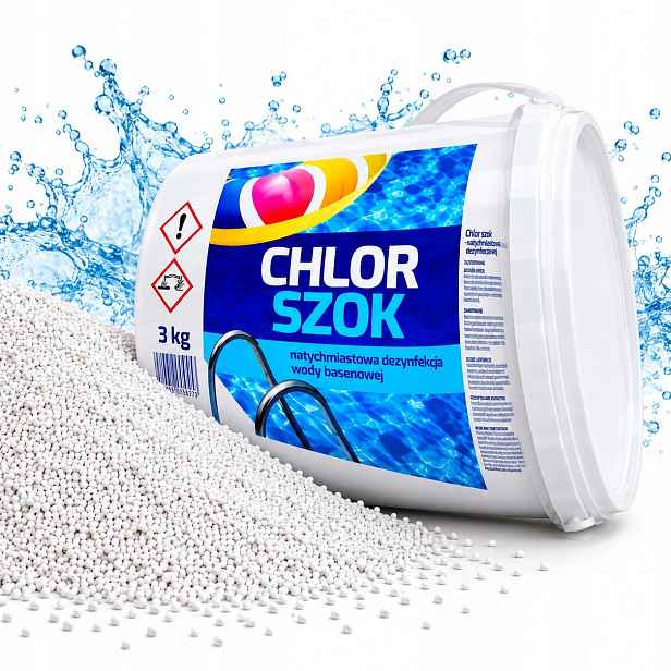 Pro Čistou Vodu Chlor Šok 3 Kg Granule Do Bazénu Rychlá Dezinfekce