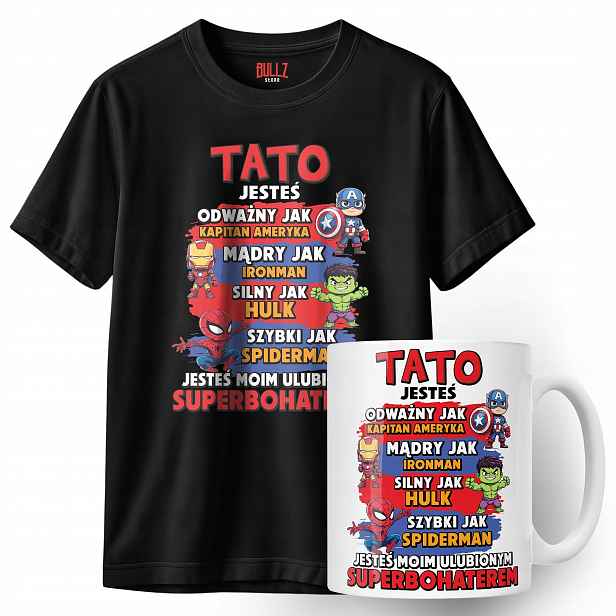 Sada Hrnek tričko Den otců pro tatínka Táta Hrdina Dárek