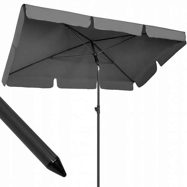 Silný Balkonový Deštník Voděodolný Na Balkon Zahradní Uv+ 200 x 130 cm