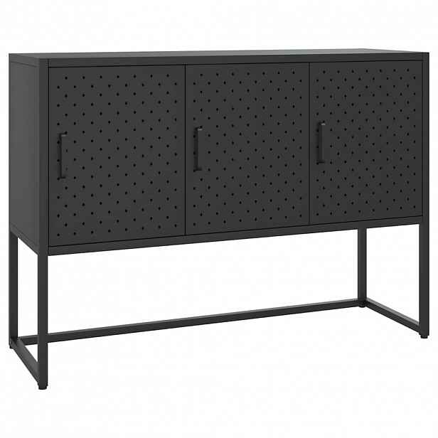 vidaXL Příborník černý 105 x 35 x 75 cm ocel