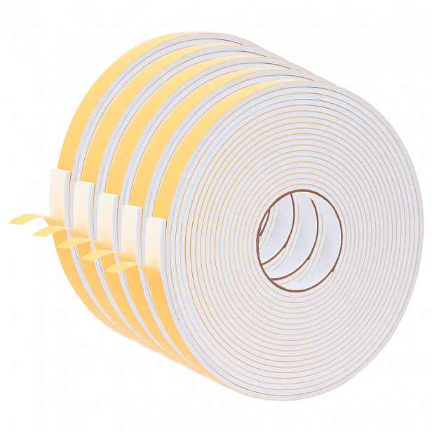 vidaXL Samolepicí pěnová páska 5 ks Bílá 20mm x 10m Pěna CR