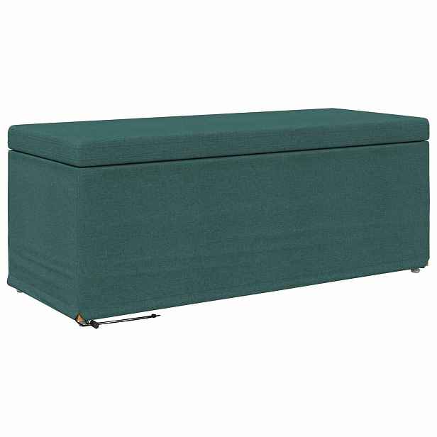 vidaXL Stolička Tmavě zelená 101 x 41 x 40 cm Látka a Syntetické Dřevo