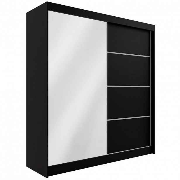 ALTDECOR ŠATNÍ SKŘÍŇ PAOKI – 200 cm – černá