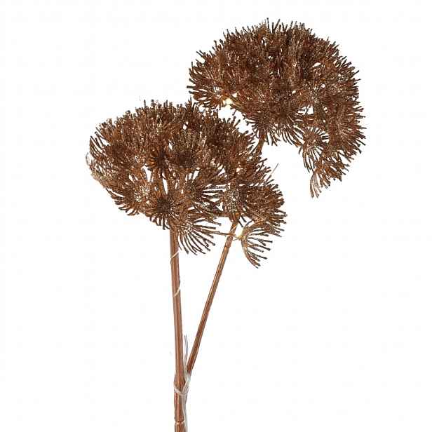 LED světelná dekorativní větev HERACLEUM 75 cm, měděná