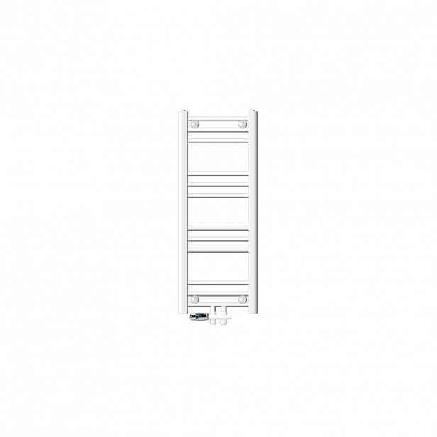 LuxeBath KOUPELNOVÝ radiátor Sahara 300 x 800 mm, bílý, rovný, s průchodem pro ventil