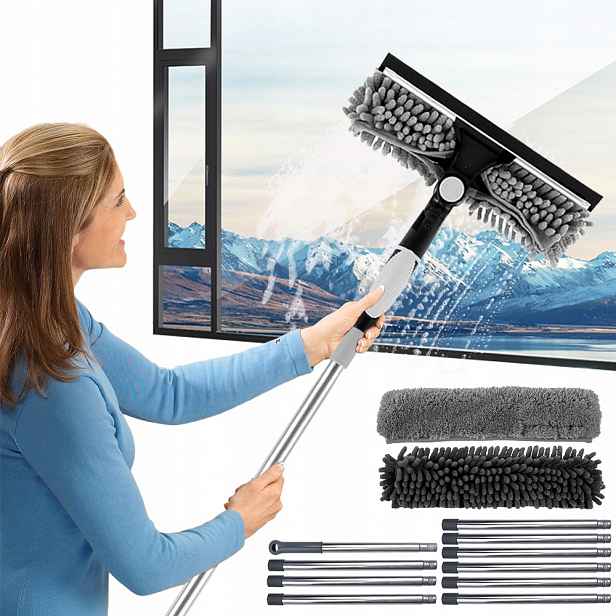 Mop Čistič Oken Stěrka Teleskopická Mikrovlákno 424 CM