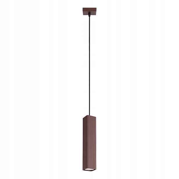 Sollux Lighting Rayo závěsná lampa hnědá rýhovaná 1xGU10 10W