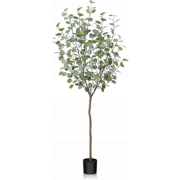 Umělé dřevo Eukalyptus 150 cm s květináčem Realistický stromek Fopamtri
