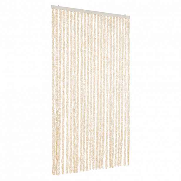 vidaXL Závěs proti hmyzu béžový a bílý 100 x 220 cm žinylka