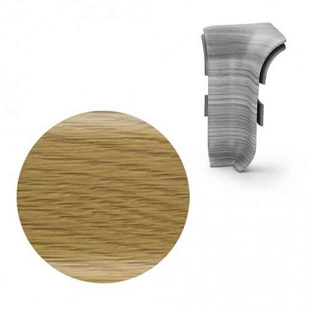 Vnitřní roh k soklu Naturel dub tm. , PVC délka 0,5 cm, výška hrany 56 mm, NATNGTW08