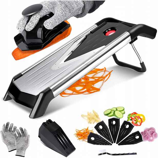 Set Kráječ Struhadla Mandolína Na Zeleniny Ovoce Regulace 5V1