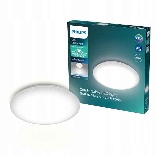 Stropní Svítidlo Stropní Svítidlo Nástěnný Led 20W 4000K Efekt hvězd Moire Philips