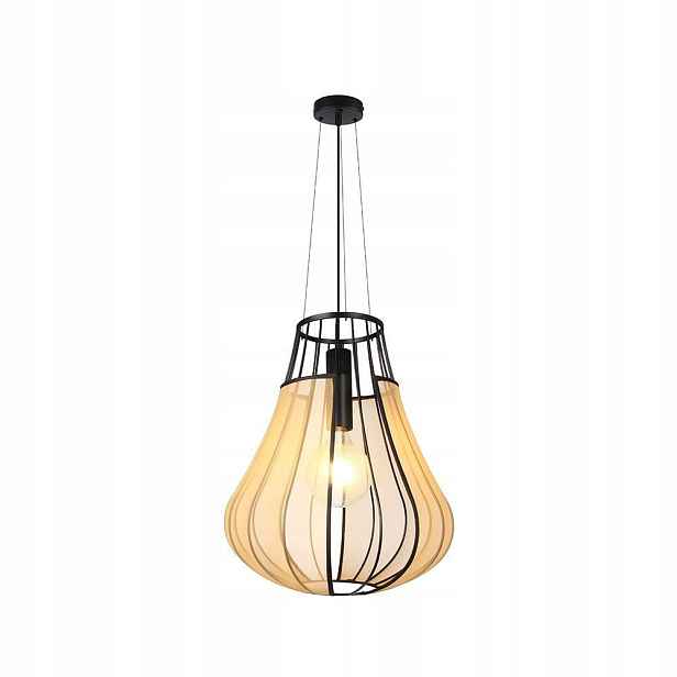 V-tac Závěsná lampa E27 420x500 mm černá matná, béžová VT-89010